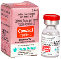 comvac3 vaccine for diphtheria, tetanus toxoids and pertussis